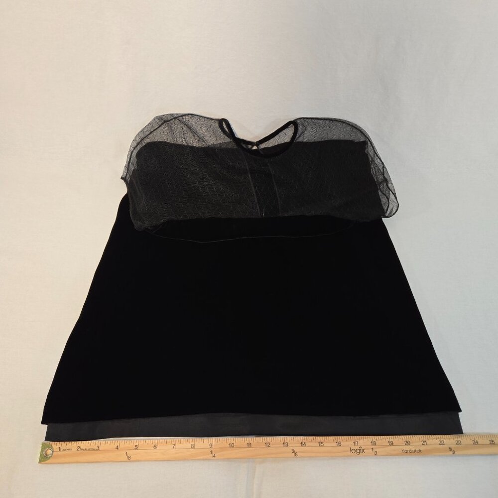 Vintage KATHLIN ARGIRO Black Velvet Sheer Top Dress Size 10 USA MADE New NO Tag! - Picture 15 of 16